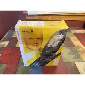 Sanyo SCP-7050 - Black ( Sprint ) Rare Cellular Flip Phone - Bundled NEW IN BOX